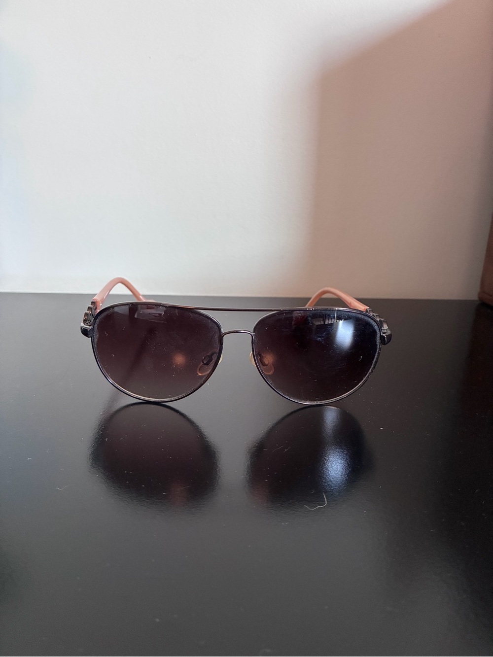 Ivanka Trump Men's Aviator Sunglasses - Brown Lenses with Pink Temples